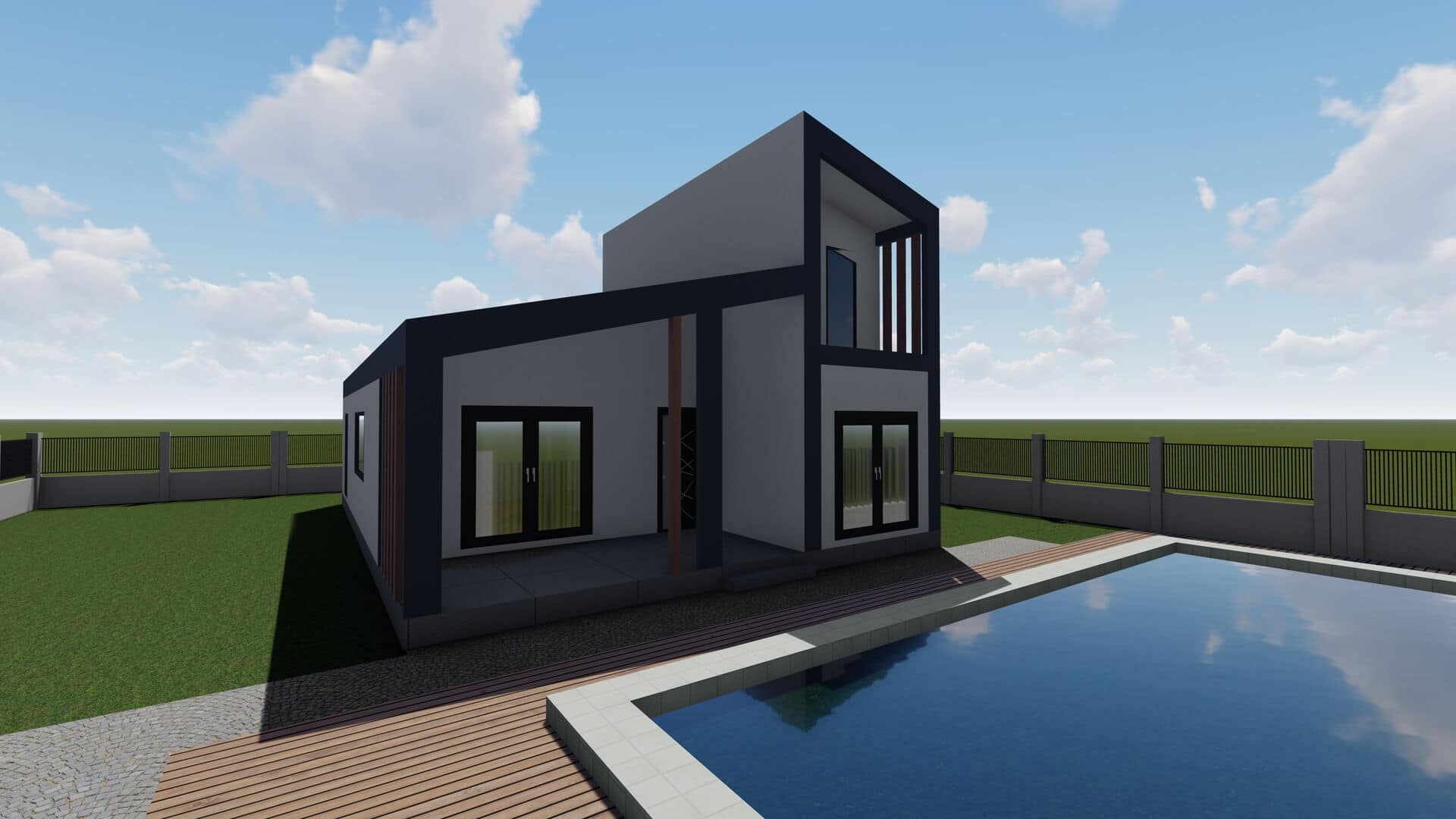 110 m² Çift Kat Çelik Konut dış cephe